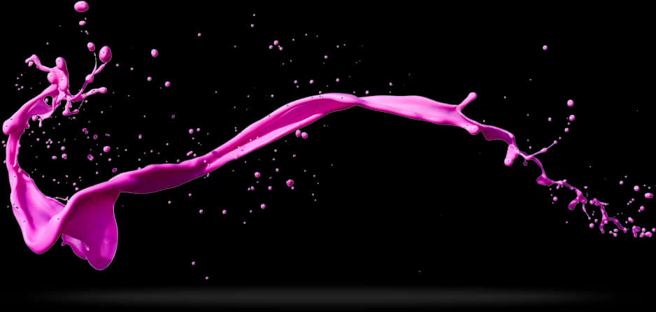 A Pink Paint Splashing In The Air