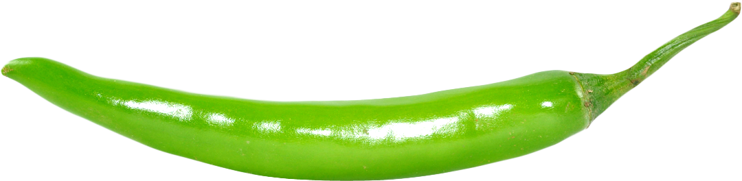 A Green Pepper On A Black Background