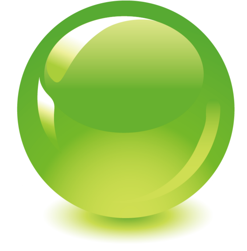 A Green Ball On A Black Background
