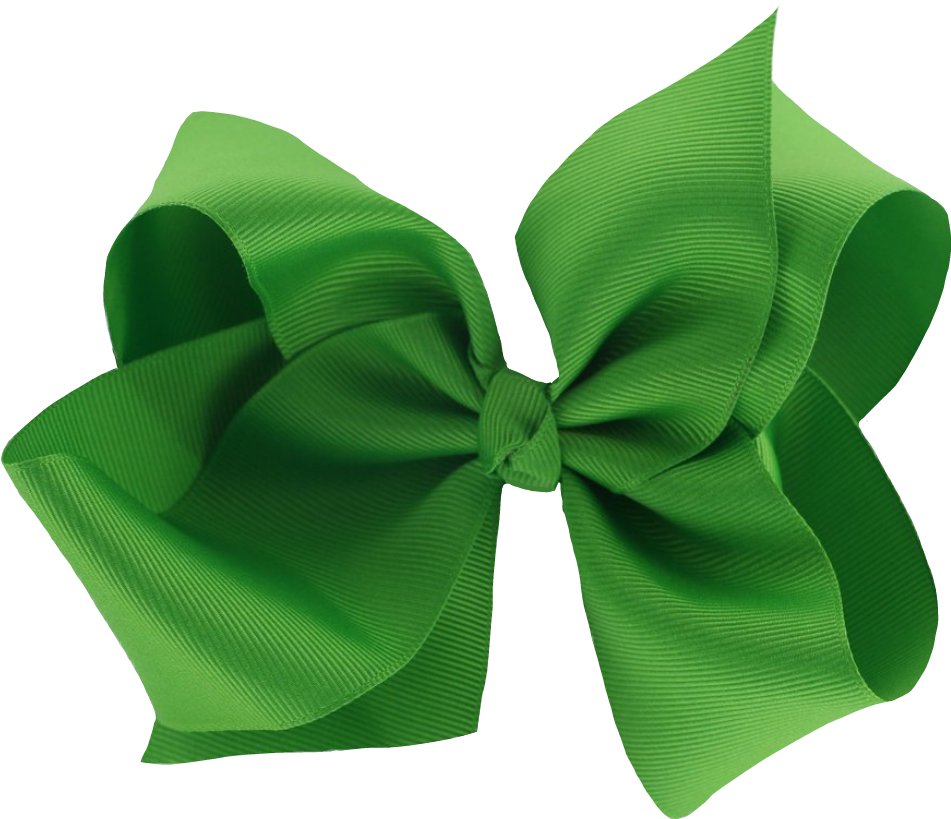 A Green Bow On A Black Background