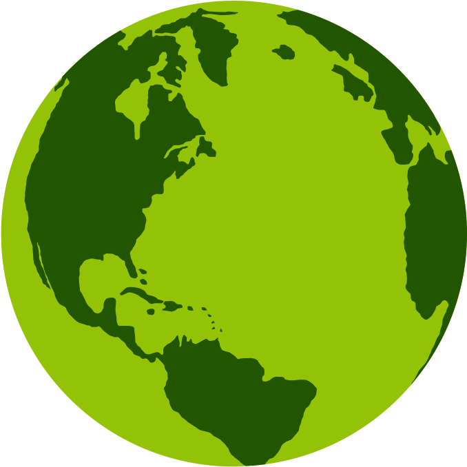 A Green Globe With Continents