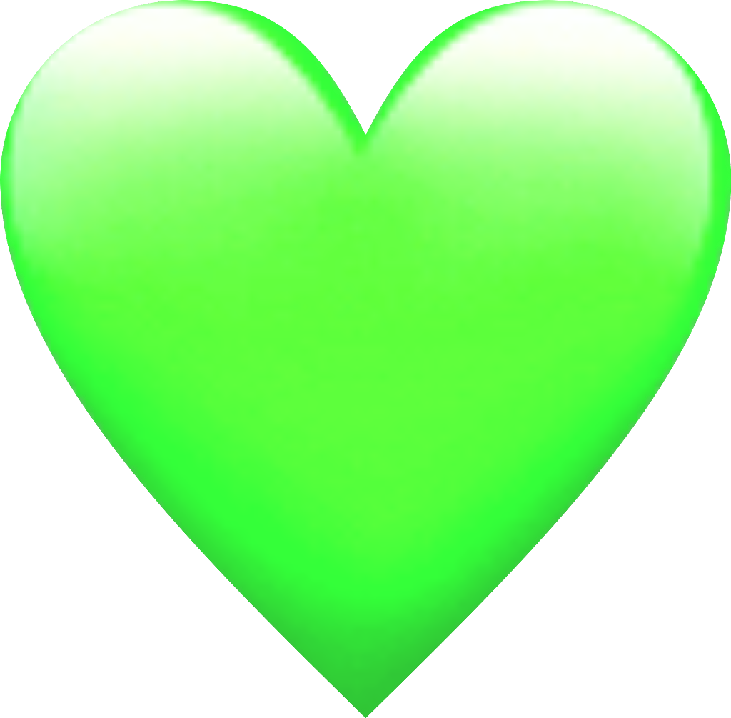 A Green Heart With Black Background