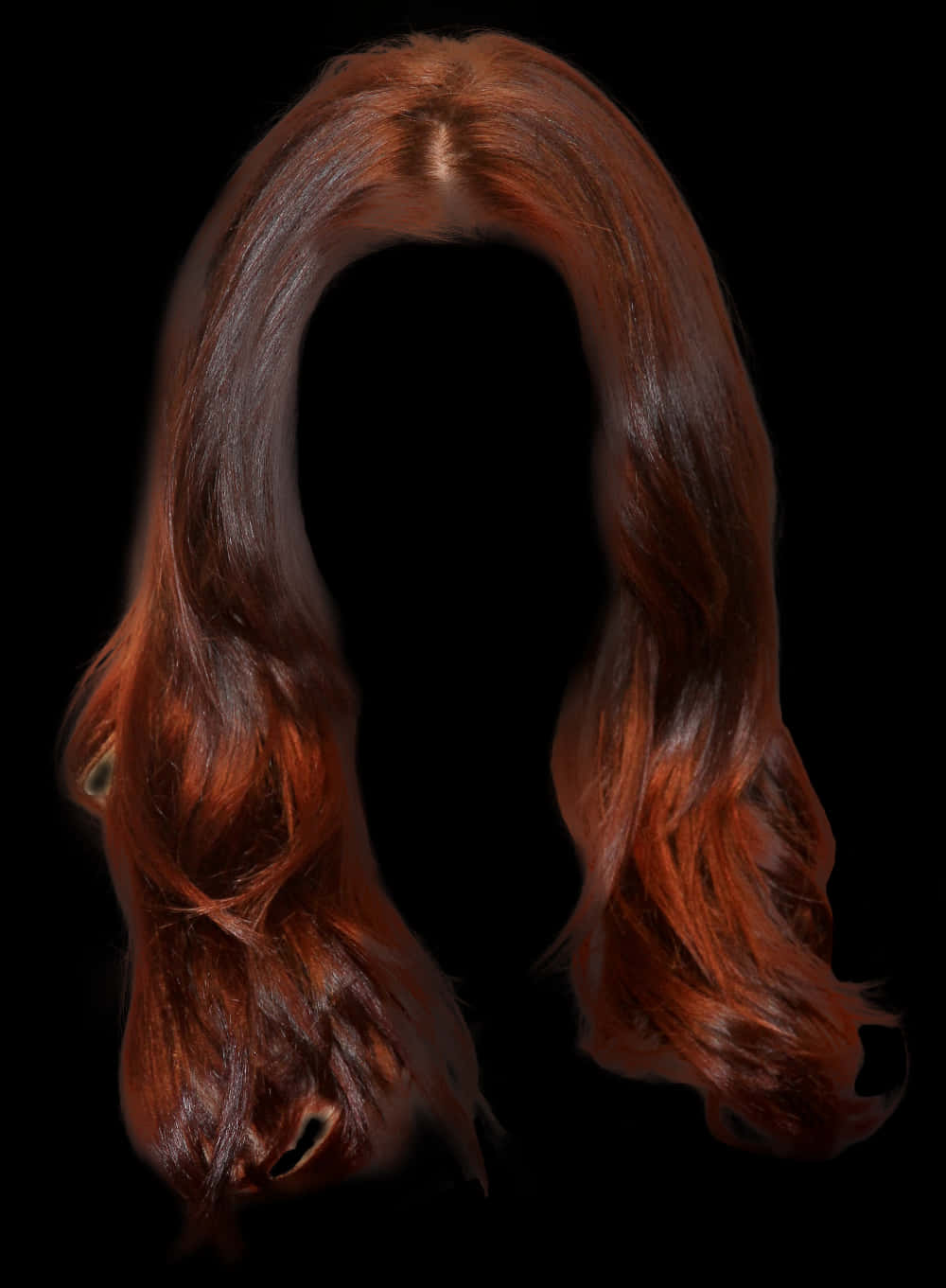 A Woman's Hair With A Black Background