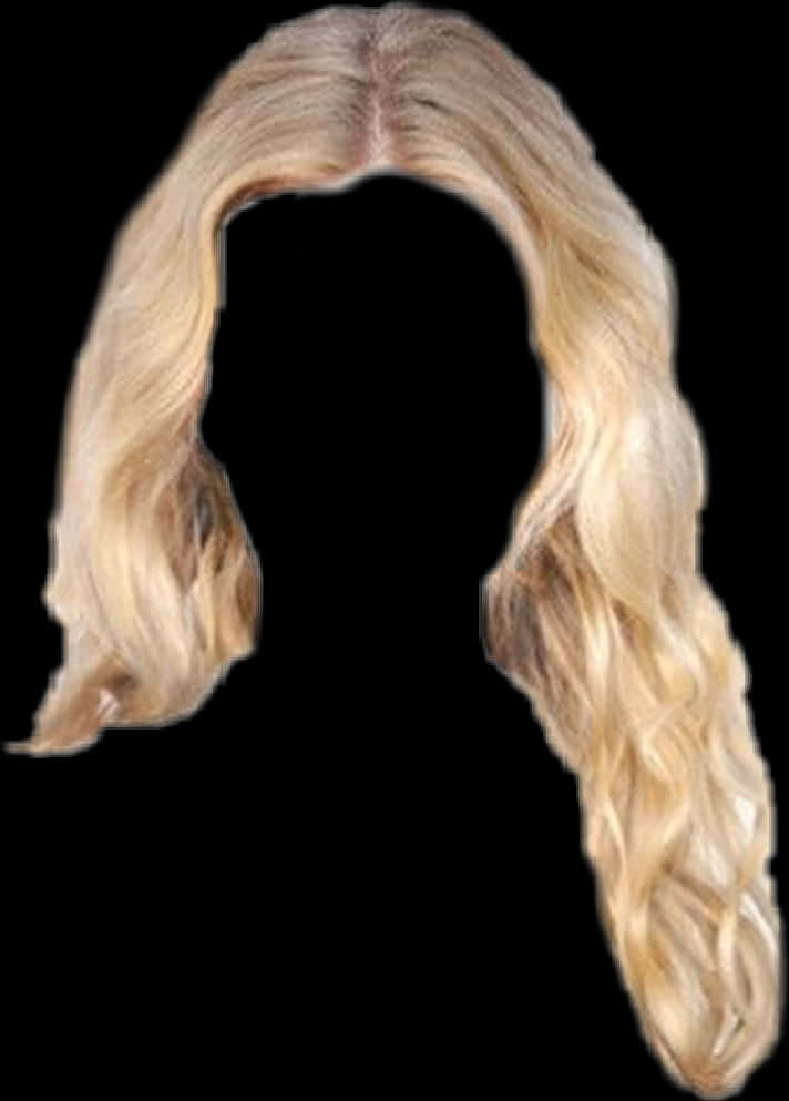 A Blonde Hair With A Black Background