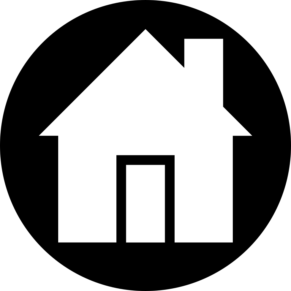 A Black Circle With A House In The Middle