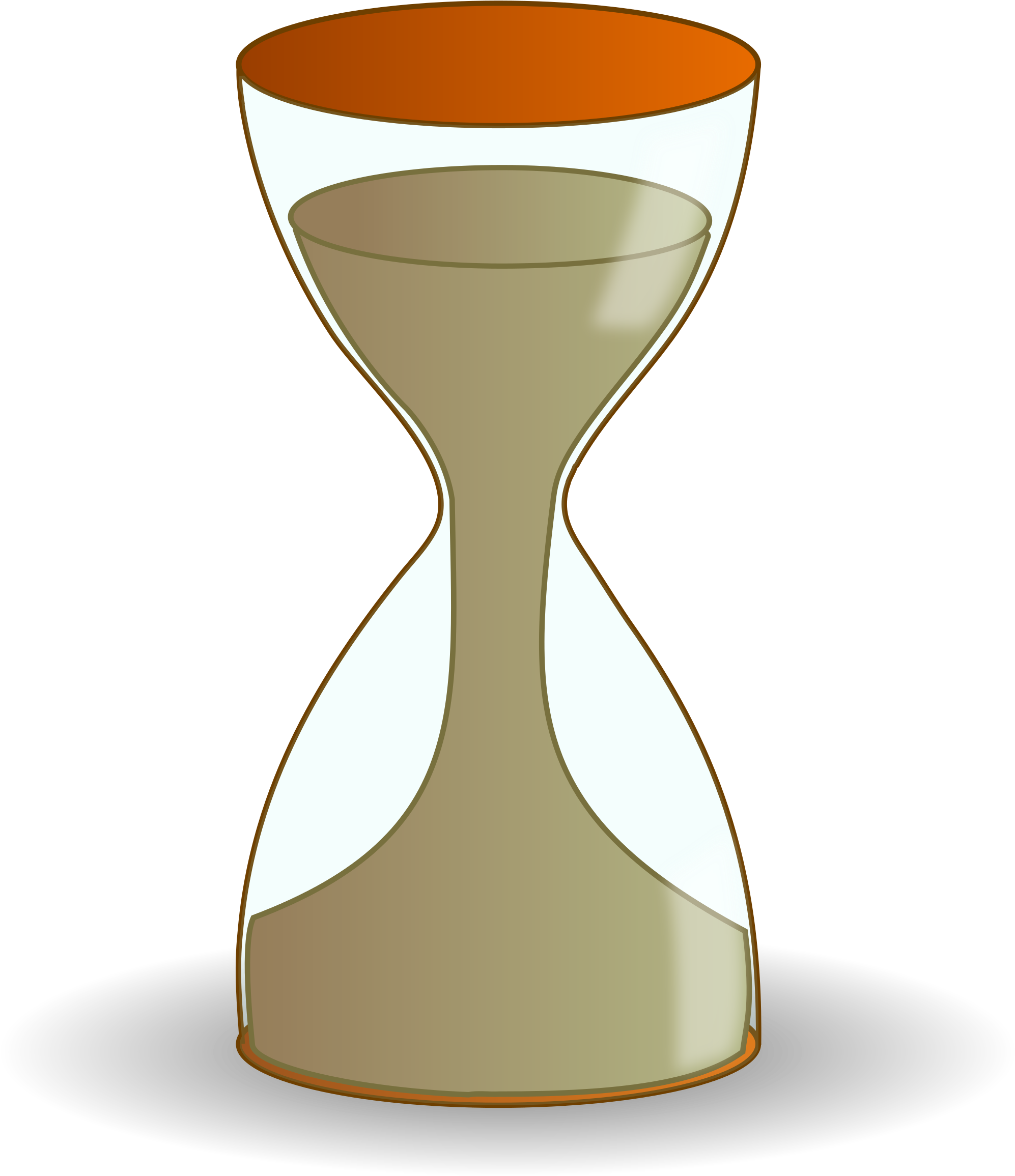 A Sand Glass With A Black Background