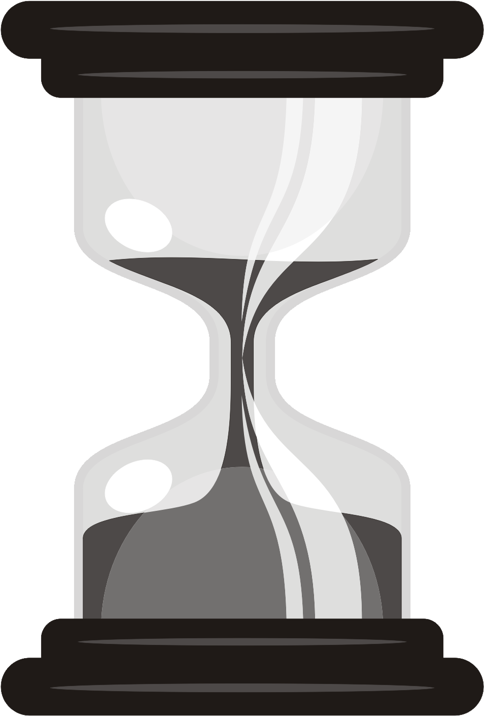 A Hourglass With A Black Background