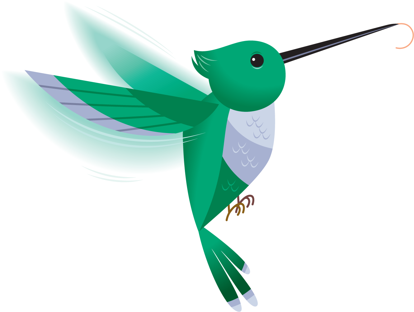 A Green Bird With A Long Beak