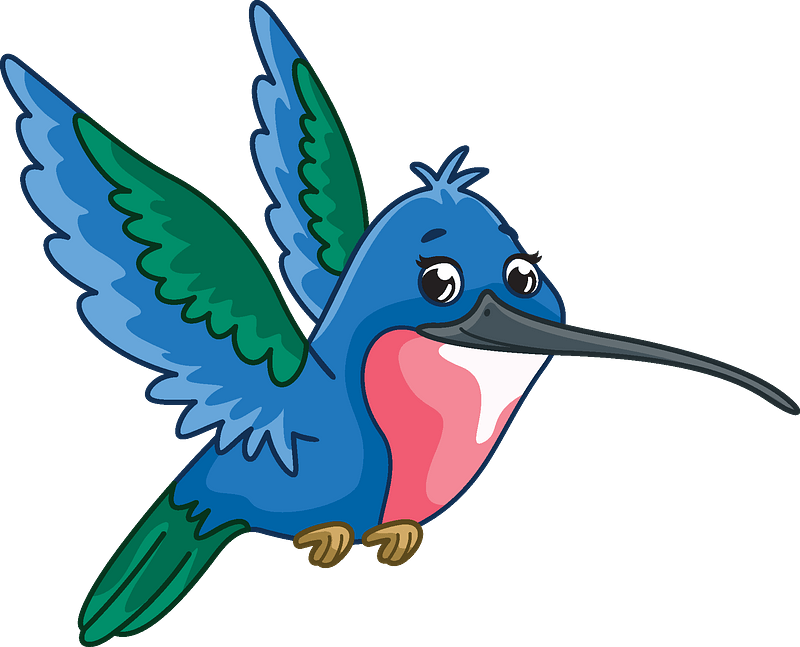 A Cartoon Of A Hummingbird