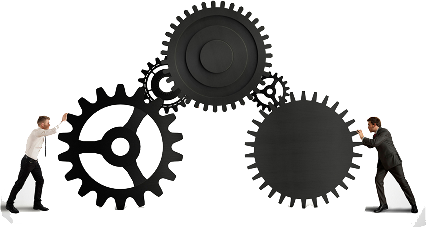 A Group Of Black Gears