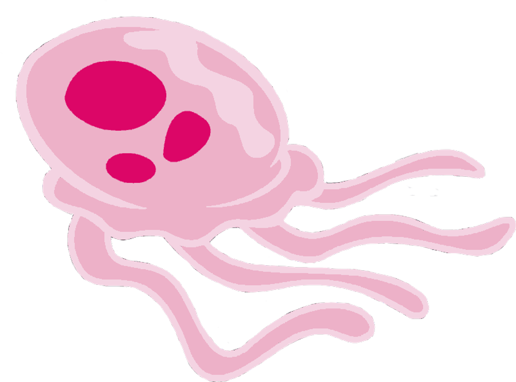 A Pink Jellyfish With A Black Background