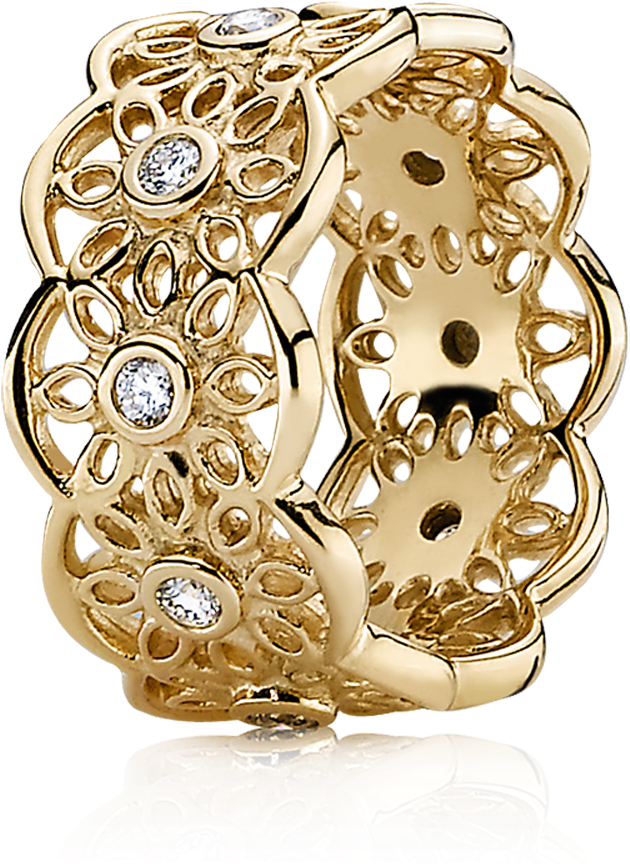 A Gold Ring With Diamonds