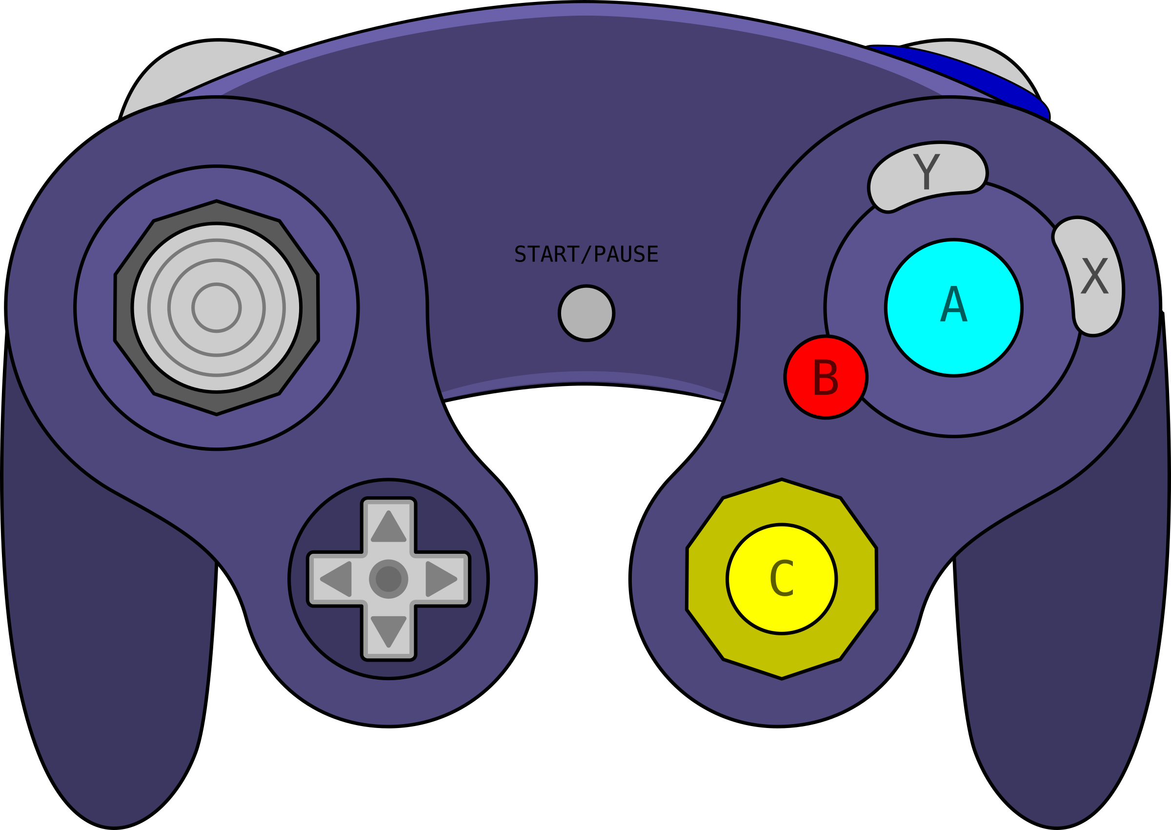 A Purple Video Game Controller