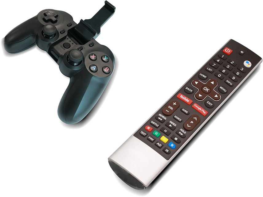 A Remote Control And A Controller