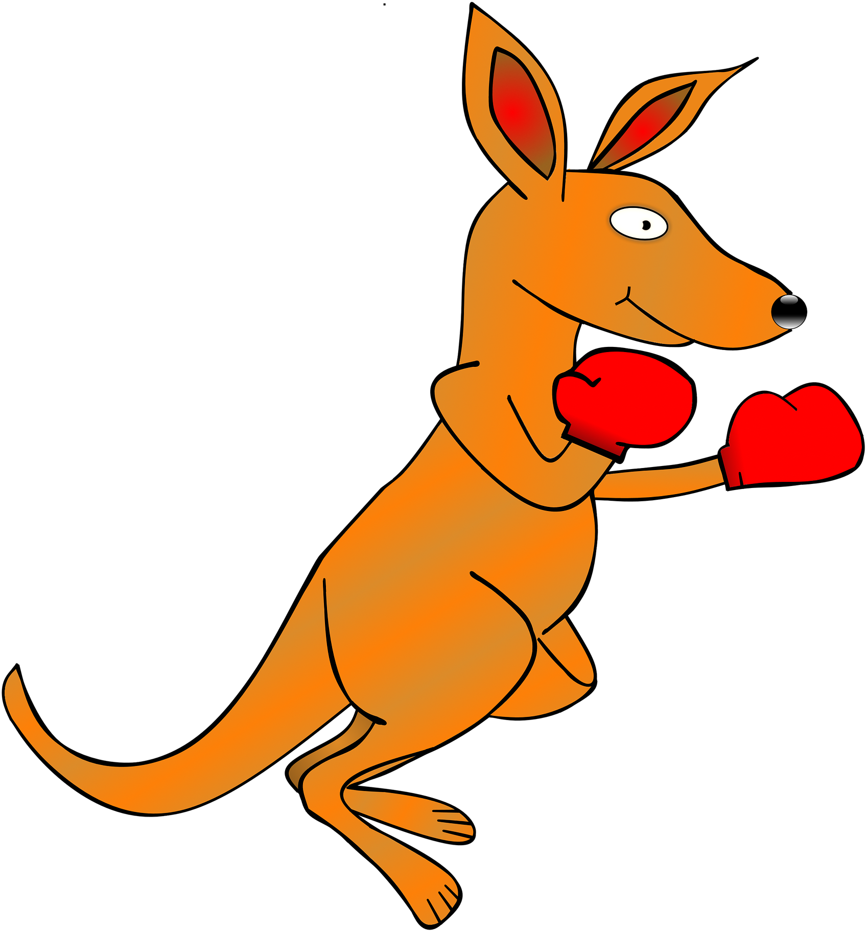 A Cartoon Kangaroo Wearing Boxing Gloves