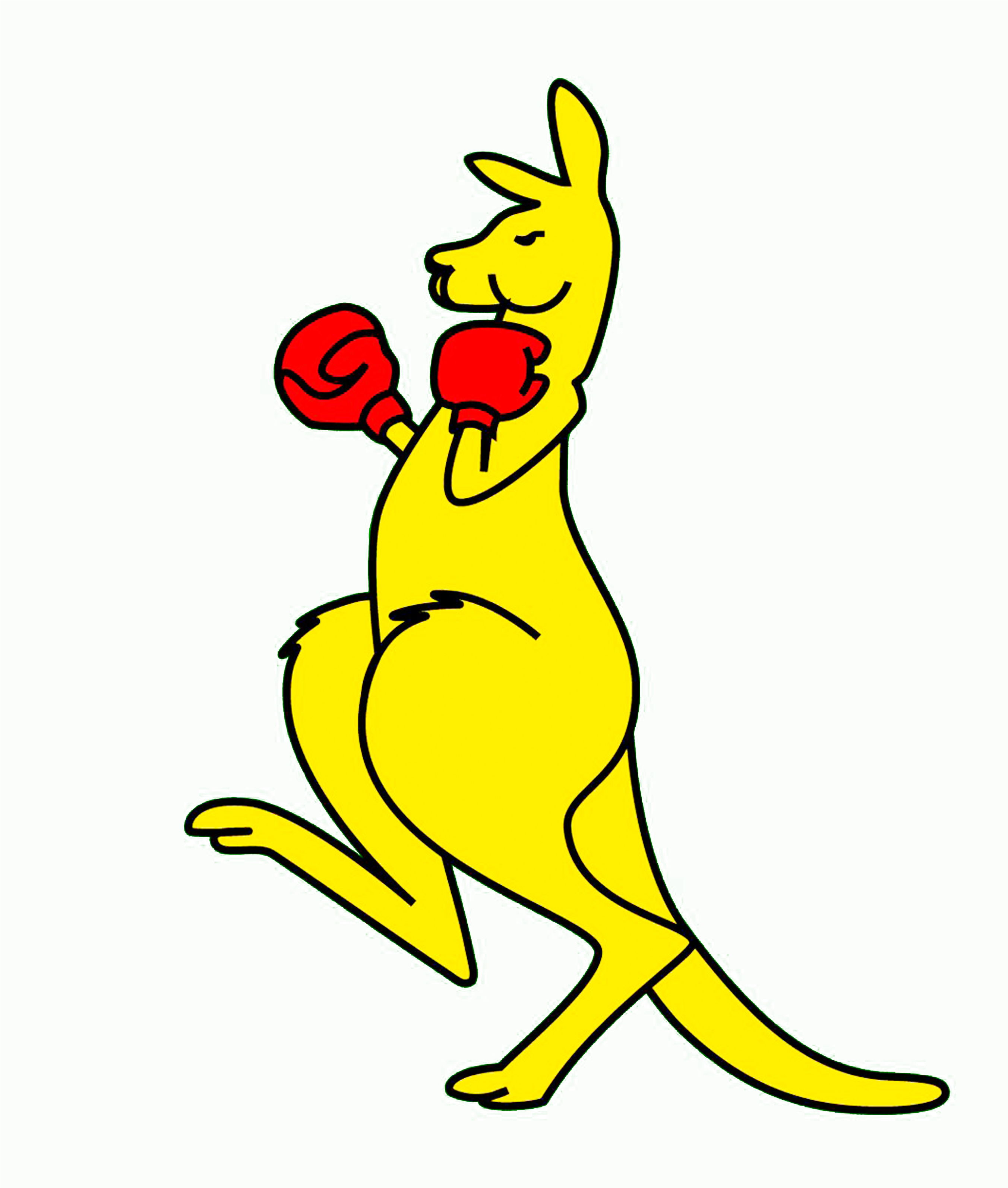 A Yellow Kangaroo With Boxing Gloves