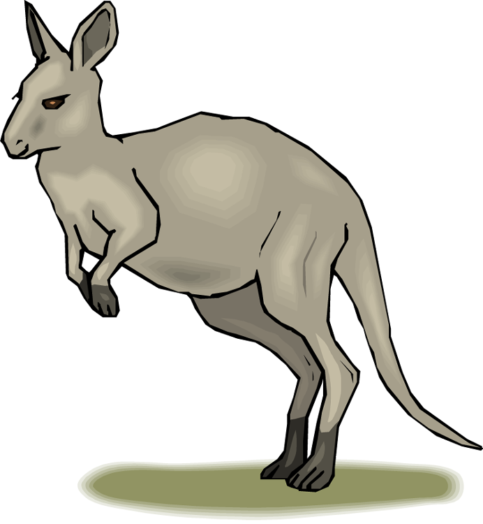 A Kangaroo With A Black Background