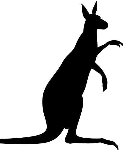 A Silhouette Of A Kangaroo