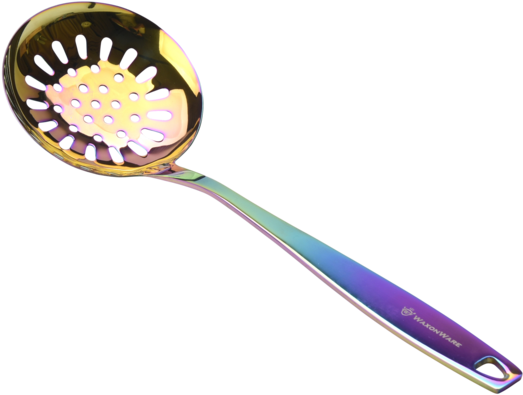 A Spoon With A Metal Handle