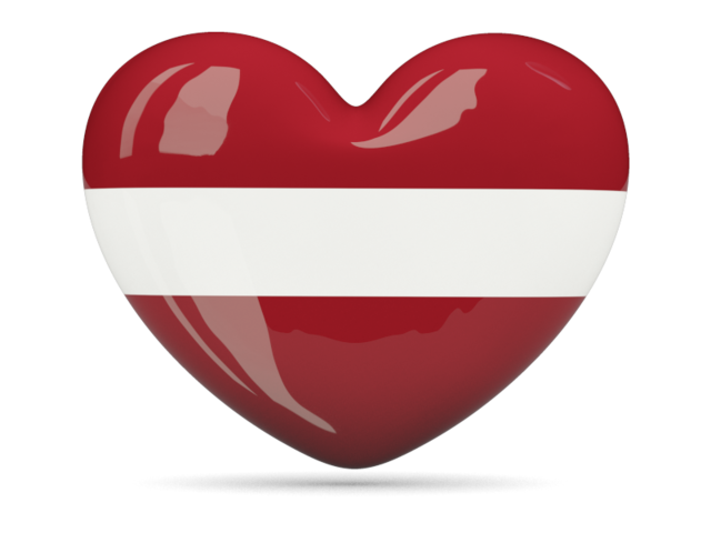A Red Heart With A White Stripe