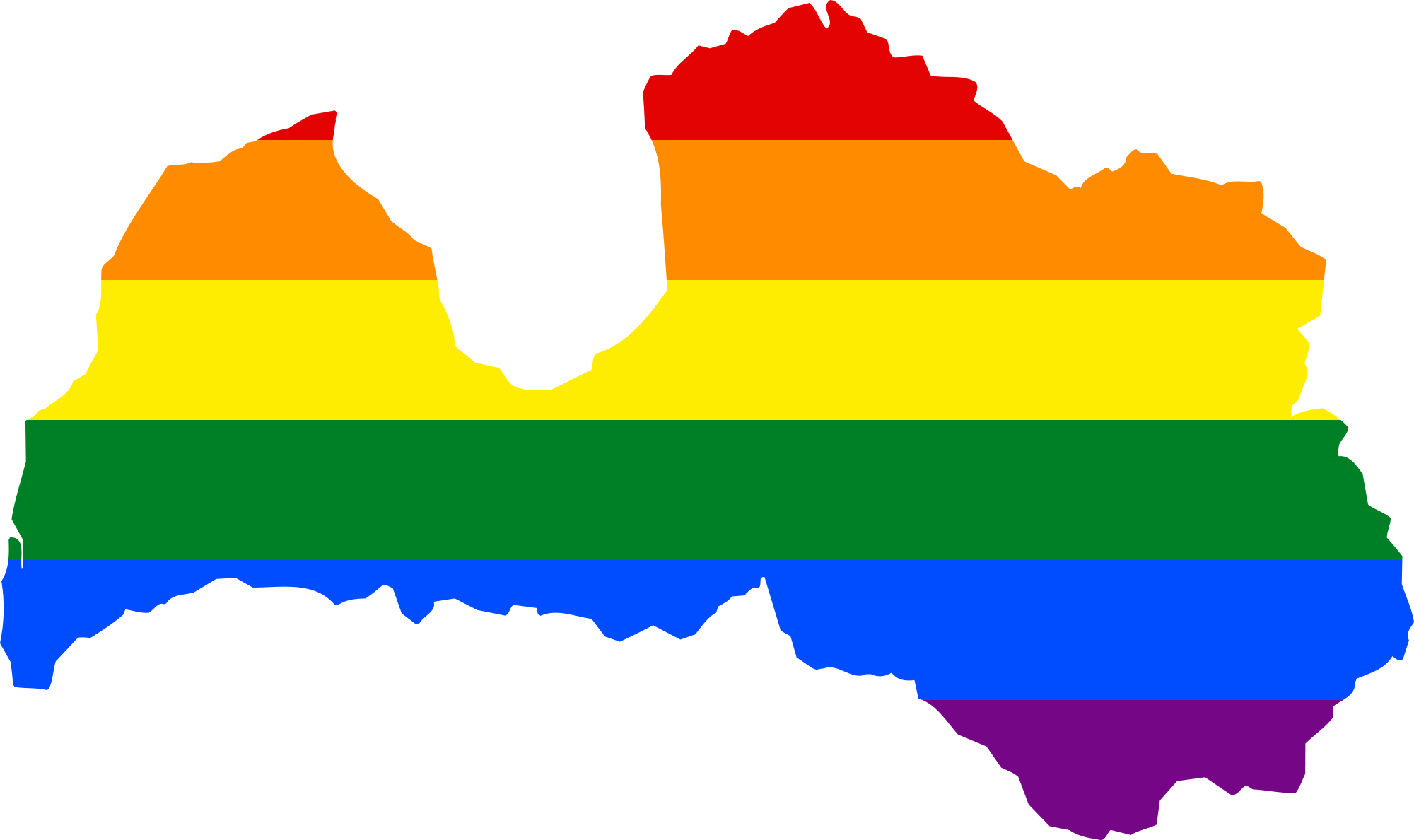 A Rainbow Flag On A Black Background