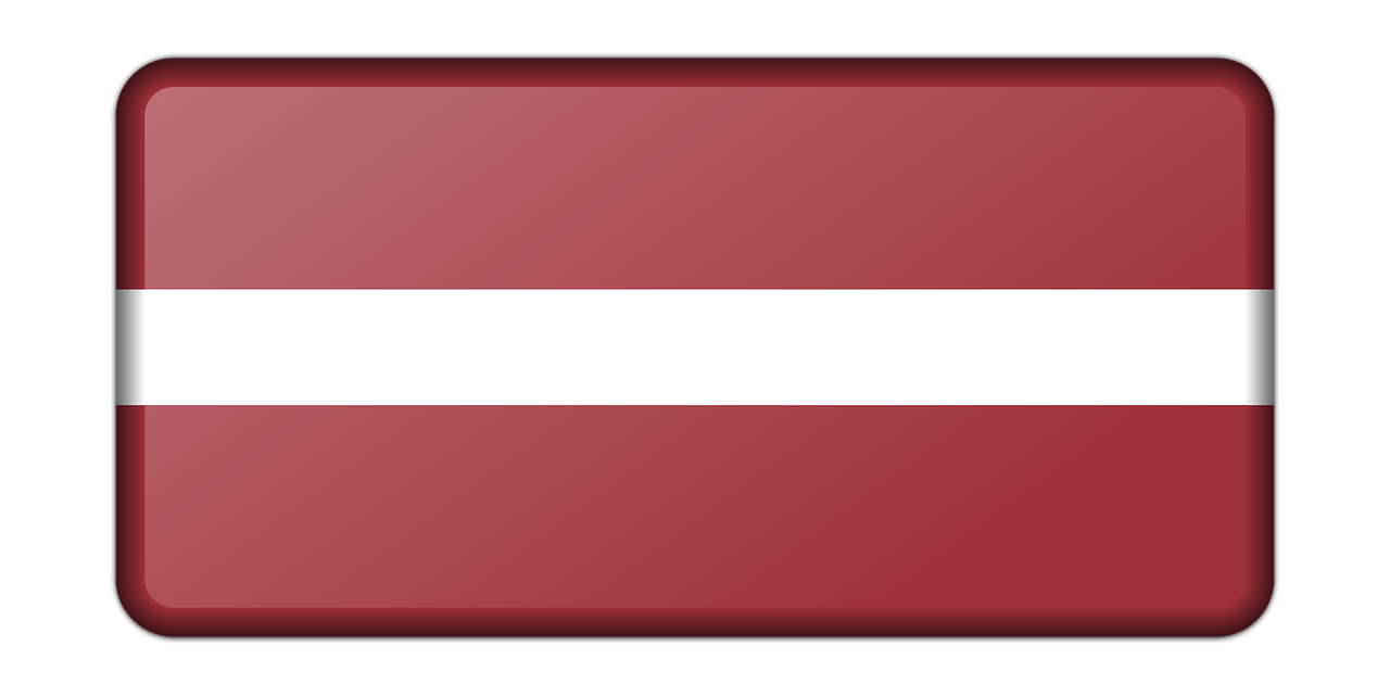 A Red Rectangular Flag With White Stripe