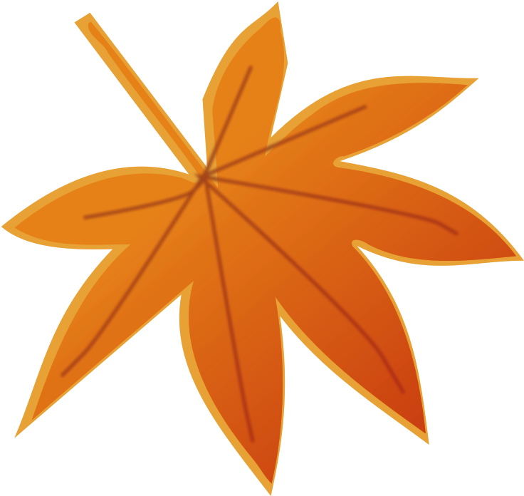 A Orange Leaf On A Black Background