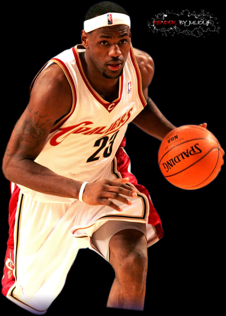 A Basketball Player Dribbling A Basketball