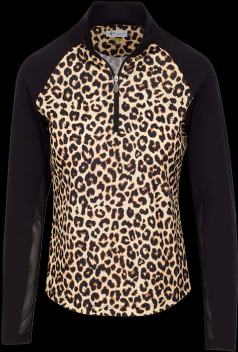 A Black And Brown Leopard Print Shirt