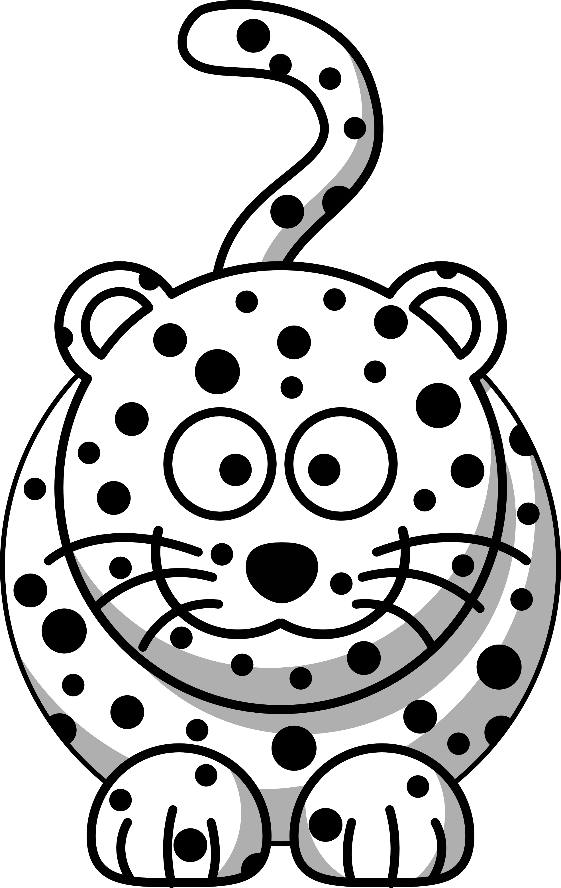A Cartoon Of A Spotted Cat
