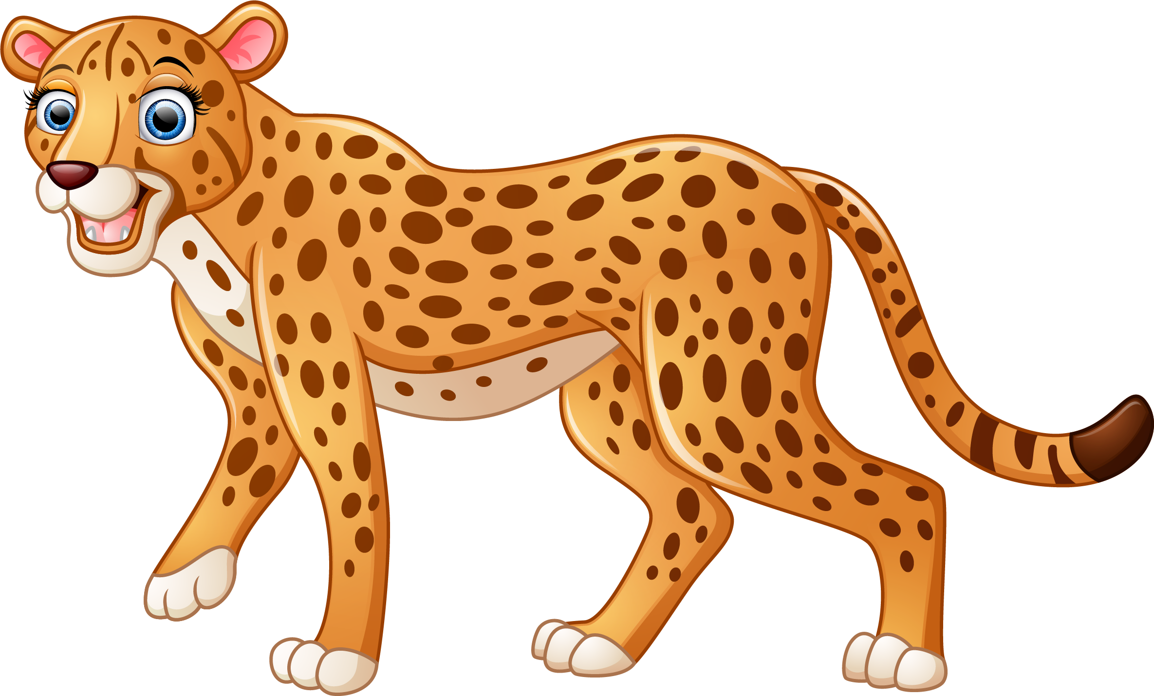 A Cartoon Of A Cheetah