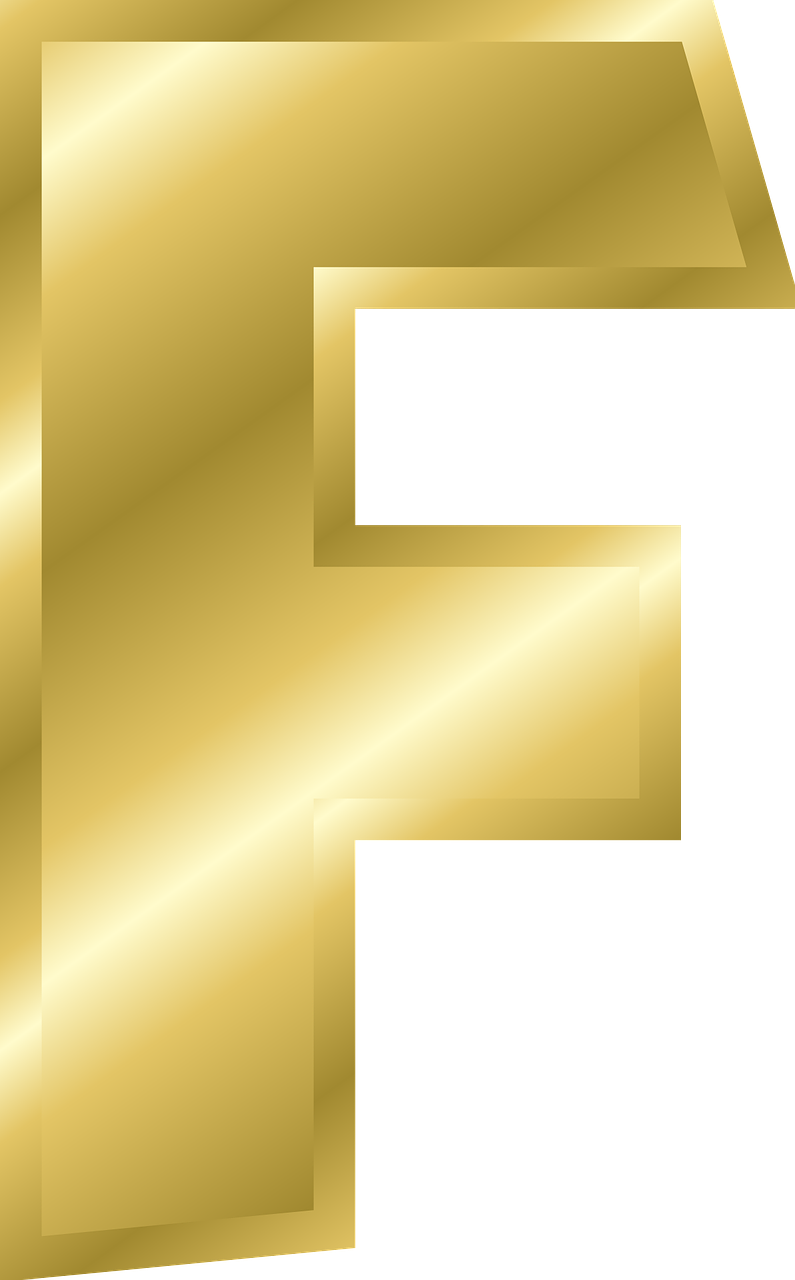 A Gold Letter On A Black Background