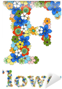 A Colorful Flowered Letter F