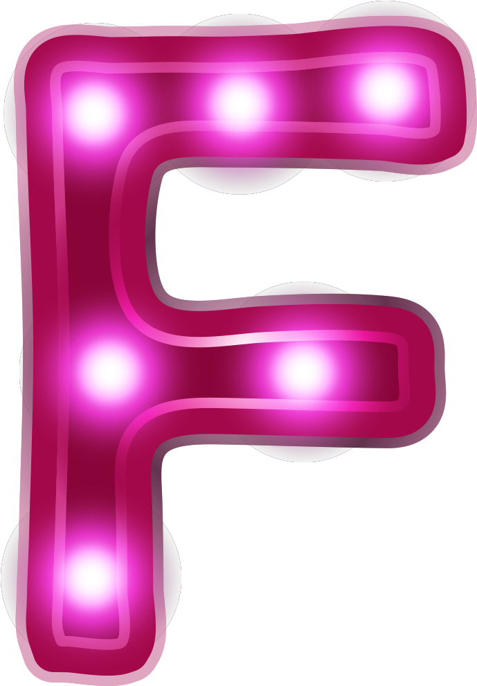 A Pink Letter With Lights
