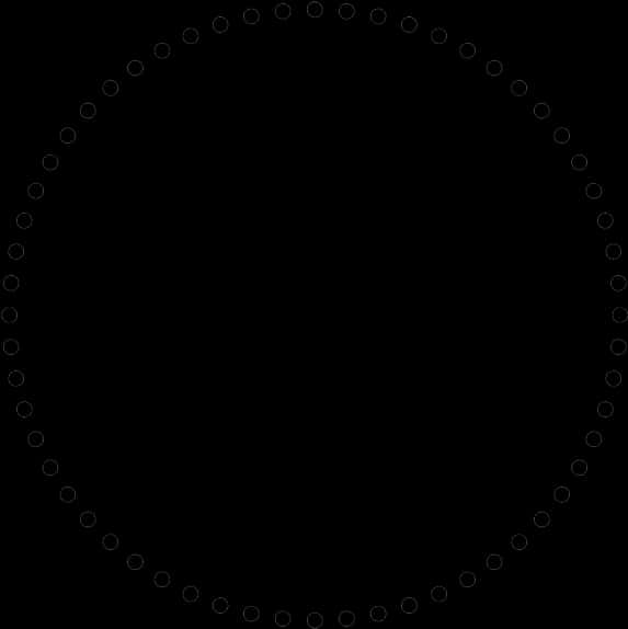 A Black Circle With Dots