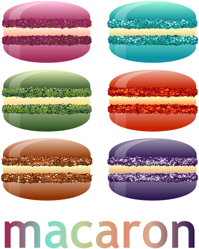 A Group Of Colorful Macaroons