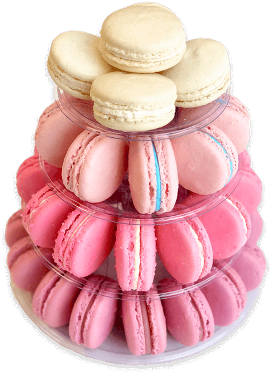 A Stack Of Macaroons On A Black Background