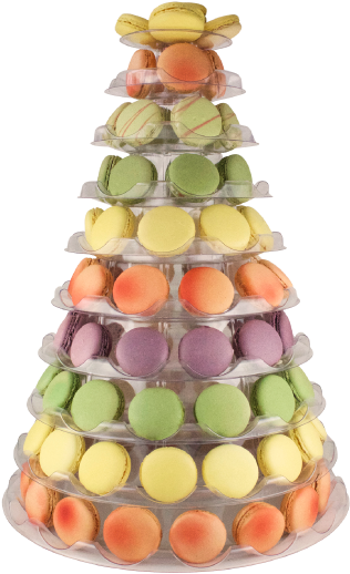 A Stack Of Macaroons On A Tray