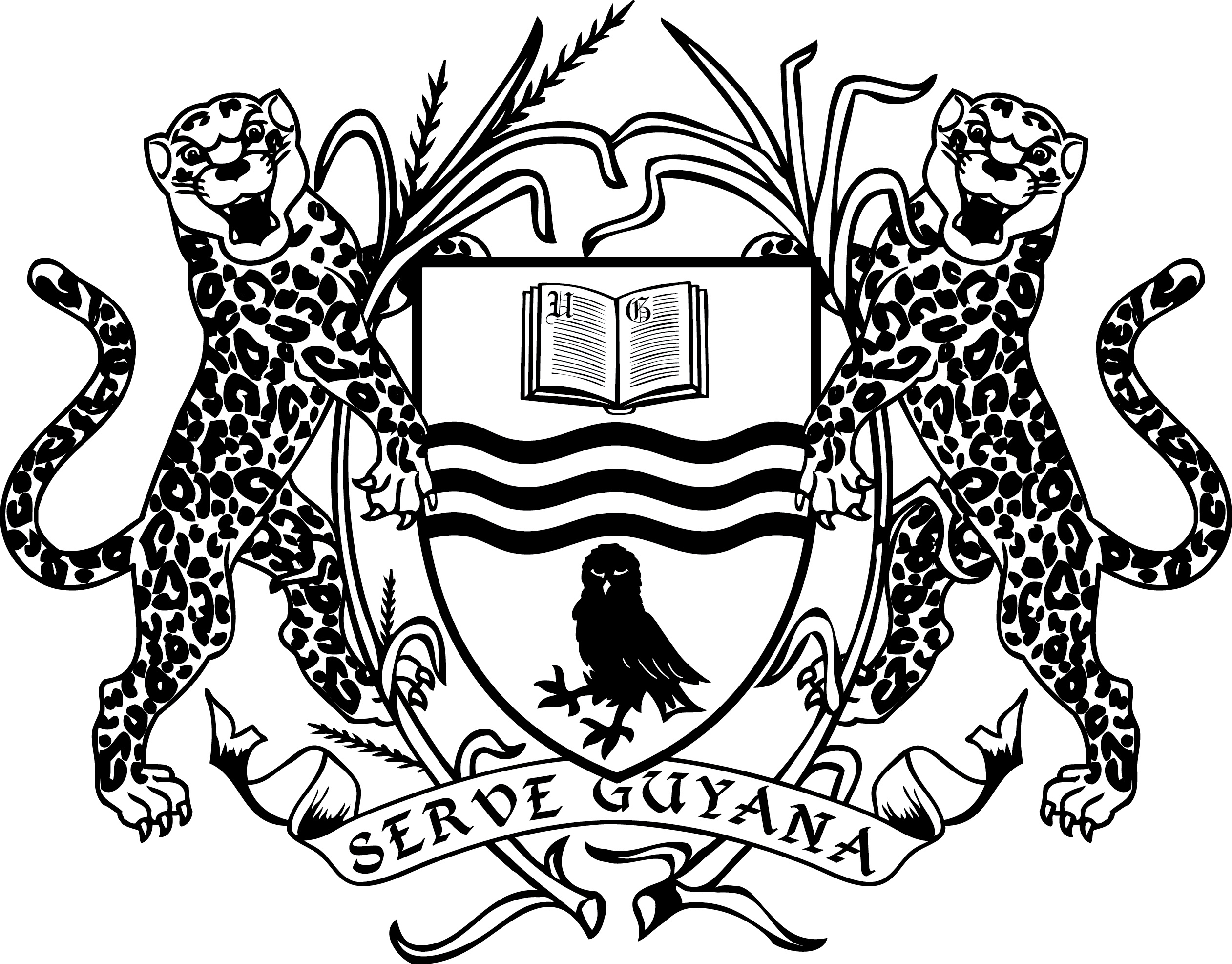 A Black And White Logo With Cheetahs And A Bird