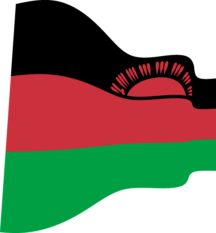 A Flag With A Red And Green Flag