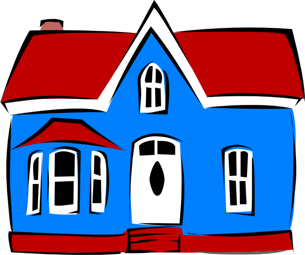 A Blue And Red House