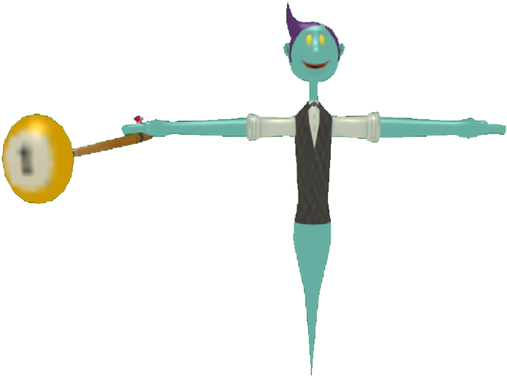 Cartoon Character Holding A Sword
