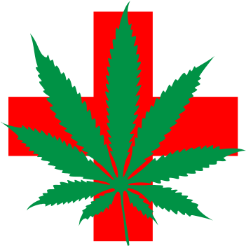 A Green Leaf On A Red Cross