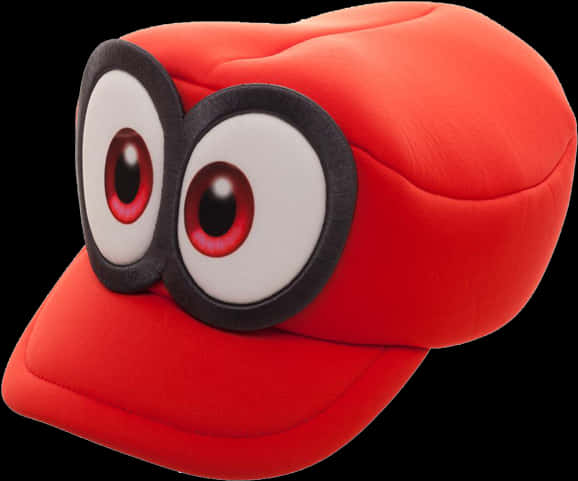 A Red Hat With Large Eyes