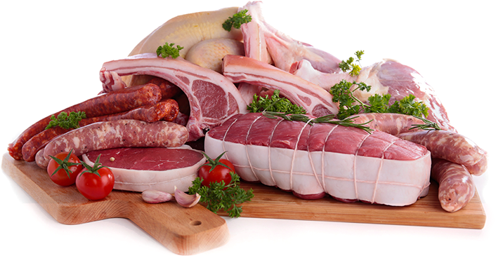 A Group Of Meats On A Cutting Board