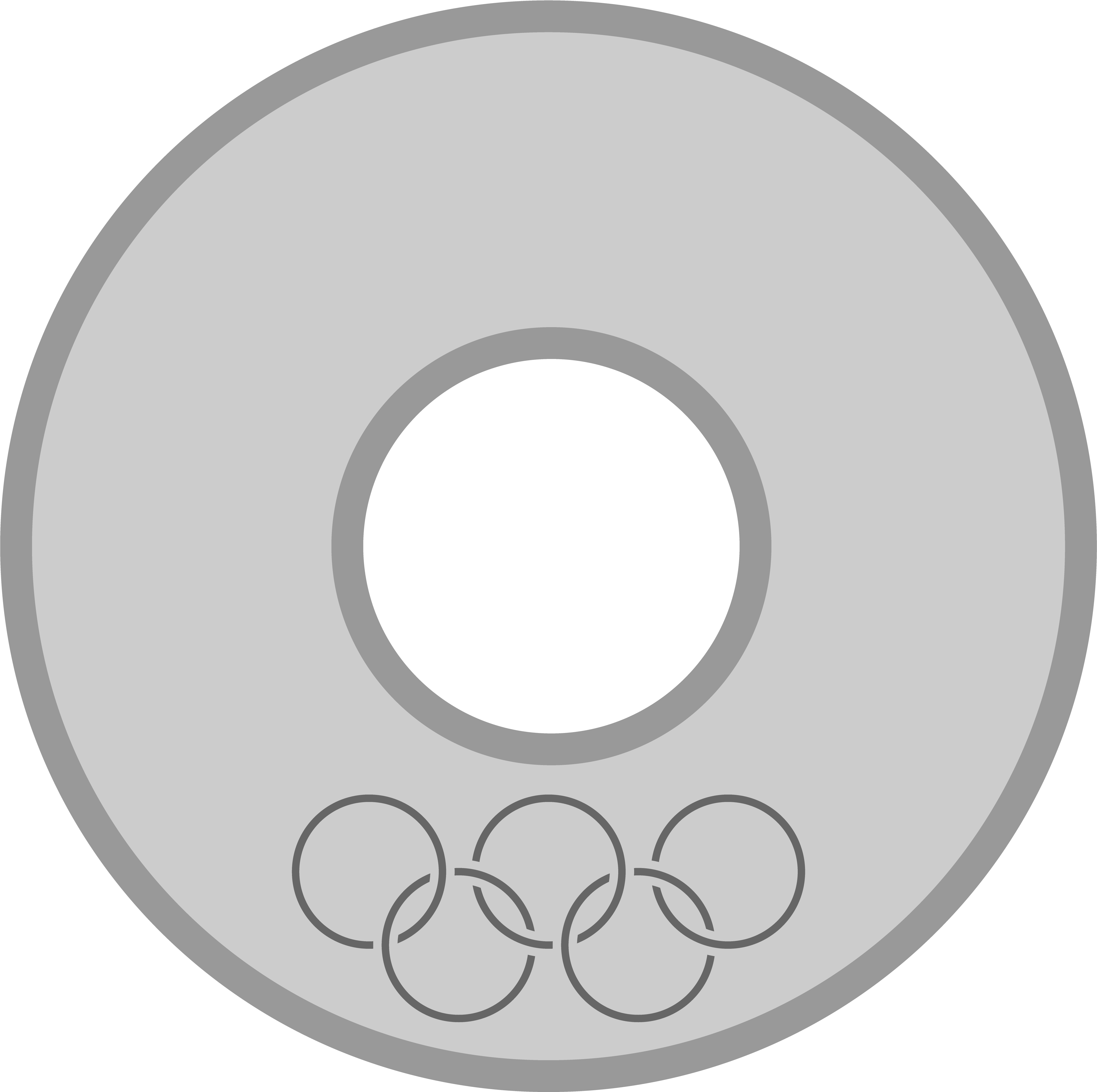A Grey Circle With Rings In Center