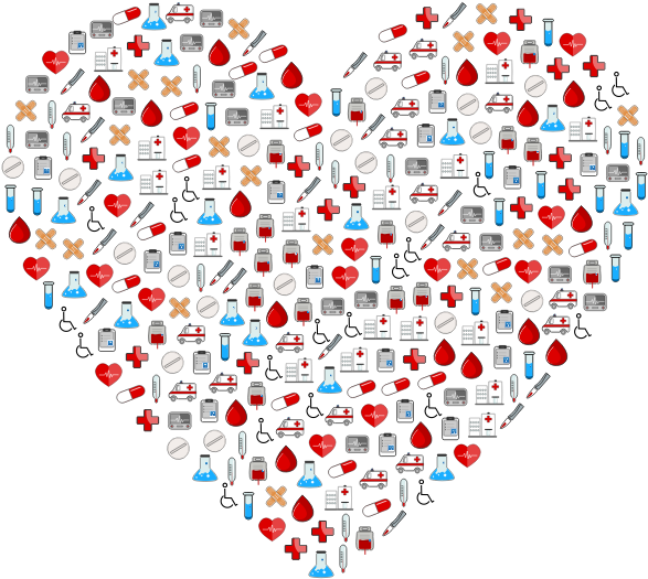A Heart Shaped Image Of Medical Icons