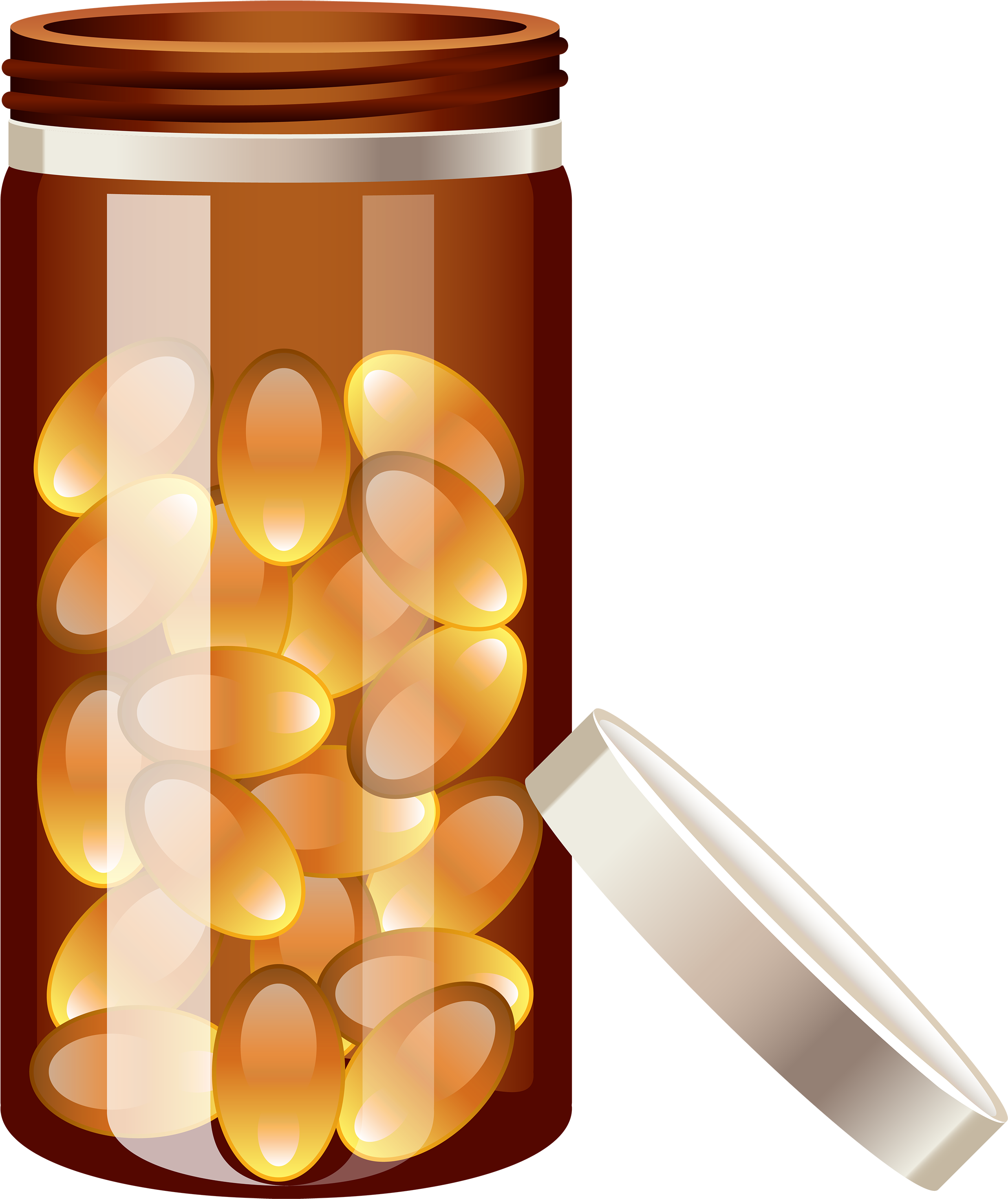 A Bottle Of Pills With A Lid
