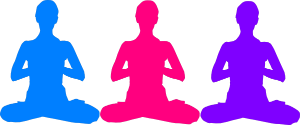 A Silhouette Of A Woman Meditating