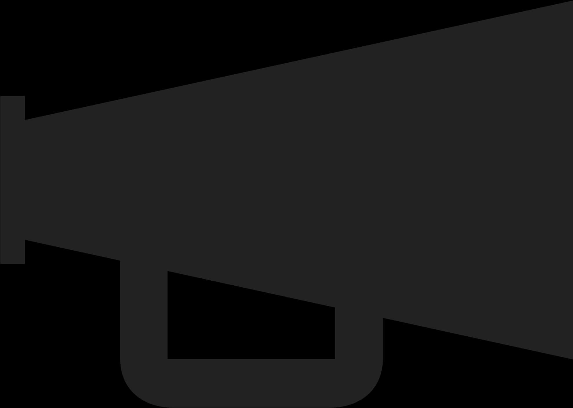 A Black Megaphone On A Black Background